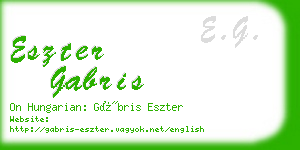 eszter gabris business card